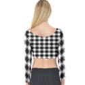 Square Diagonal Pattern Seamless Long Sleeve Crop Top View2