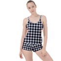 Square Diagonal Pattern Seamless Boyleg Tankini Set  View1