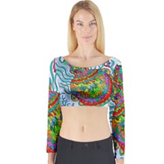 Supersonic Squid Long Sleeve Crop Top