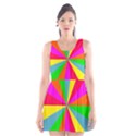 Neon Rainbow Burst Scoop Neck Skater Dress View1