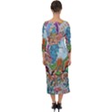 Supersonic Volcano Wizard Quarter Sleeve Midi Bodycon Dress View2