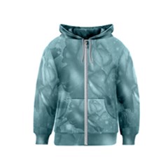 Wonderful Blue Soft Roses Kids  Zipper Hoodie