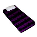 Zombie Purple and Black Halloween Nightmare Stripes  Fitted Sheet (Single Size) View2