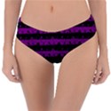 Zombie Purple and Black Halloween Nightmare Stripes  Reversible Classic Bikini Bottoms View1