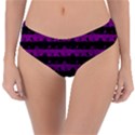 Zombie Purple and Black Halloween Nightmare Stripes  Reversible Classic Bikini Bottoms View3