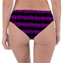 Zombie Purple and Black Halloween Nightmare Stripes  Reversible Classic Bikini Bottoms View4