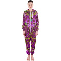 Star Of Freedom Ornate Rainfall In The Tropical Rainforest Hooded Jumpsuit (ladies) 