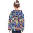 Paint brushes on a black background                                             Kids  Hooded Puffer Jacket View2