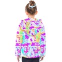 Pink yellow blue green texture                                                Kids  Hooded Puffer Jacket View2