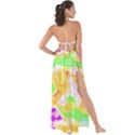 Pink yellow blue green texture                                               Maxi Chiffon Tie-Up Sarong View2