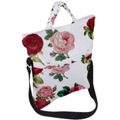 Roses 1770165 1920 Fold Over Handle Tote Bag by vintage2030