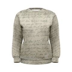Handwritten Letter 2 Women s Sweatshirt by vintage2030