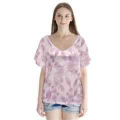 Background 1659228 1920 V-neck Flutter Sleeve Top