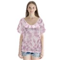 Background 1659228 1920 V-Neck Flutter Sleeve Top View1