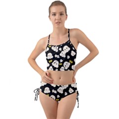 Cute Kawaii Popcorn Pattern Mini Tank Bikini Set