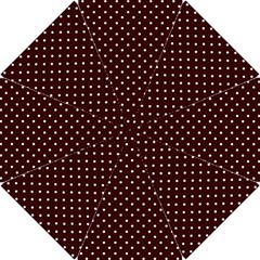 Little  Dots Maroon Hook Handle Umbrellas (small)