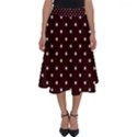 Little  Dots Maroon Perfect Length Midi Skirt View1