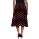 Little  Dots Maroon Perfect Length Midi Skirt View2
