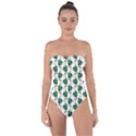 Flamingo Leaf Patttern Tie Back One Piece Swimsuit View1