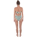 Flamingo Leaf Patttern Tie Back One Piece Swimsuit View2