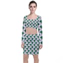 Flamingo Leaf Patttern Top and Skirt Sets View1