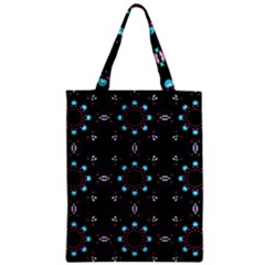 Embroidery Paisley Black Zipper Classic Tote Bag