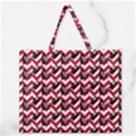 Vintage Camera Chevron Zipper Large Tote Bag View1