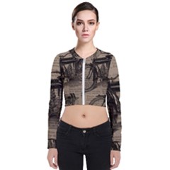 Bicycle Letter Zip Up Bomber Jacket