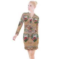 Valentine 1171144 1920 Button Long Sleeve Dress
