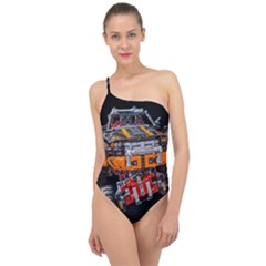 Monster Truck Lego Technic Technic Classic One Shoulder Swimsuit by Sapixe