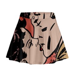 Retrocouplekissing Mini Flare Skirt