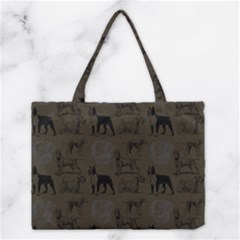 Dog Pattern Brown Medium Tote Bag
