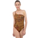 Roof Building Canvas Roofscape Classic One Shoulder Swimsuit View1