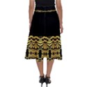 Black Vintage Background With Golden swirls By FlipStylez Designs  Perfect Length Midi Skirt View2