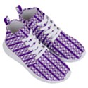 Circles Lines Purple White Modern Design Women s Lightweight High Top Sneakers View3