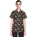 Deer Dots Brown Women s Short Sleeve Shirt View1