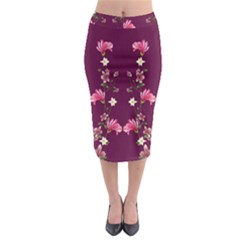 New Motif Design Textile New Design Midi Pencil Skirt