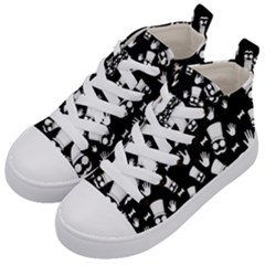 Gentleman Pattern Kid s Mid-top Canvas Sneakers