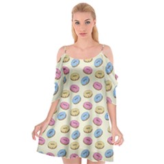 Donuts Pattern Cutout Spaghetti Strap Chiffon Dress