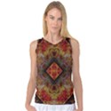 Autumn Kaleidoscope Art Pattern Women s Basketball Tank Top View1