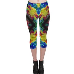 Kaleidoscope Art Pattern Ornament Capri Leggings 
