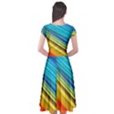 RAINBOW Cap Sleeve Wrap Front Dress View2