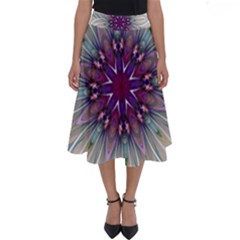 Mandala Kaleidoscope Ornament Perfect Length Midi Skirt