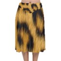 Animal print Leopard Velvet Flared Midi Skirt View1