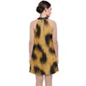 Animal print 3 Velvet Halter Neckline Dress  View2