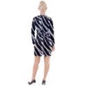 Zebra print Button Long Sleeve Dress View2