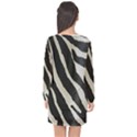 Zebra print Long Sleeve Chiffon Shift Dress  View2