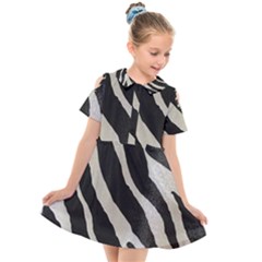 Zebra Print Kids  Short Sleeve Shirt Dress