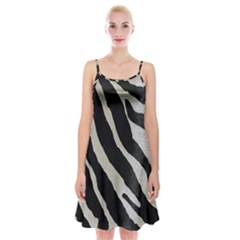 Zebra 2 Print Spaghetti Strap Velvet Dress