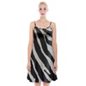 Zebra 2 print Spaghetti Strap Velvet Dress View1